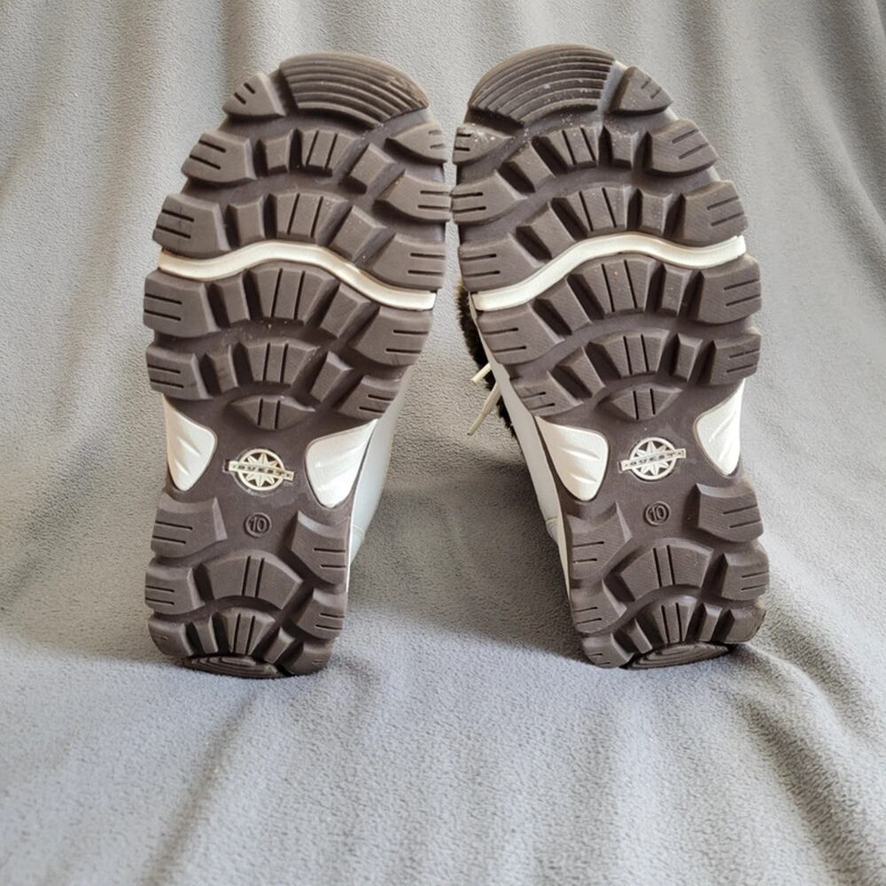 QUEST Glacier Snow Boots Womens Size 10 White Brown Thinsulate Snow Winter - Picture 8 of 12
